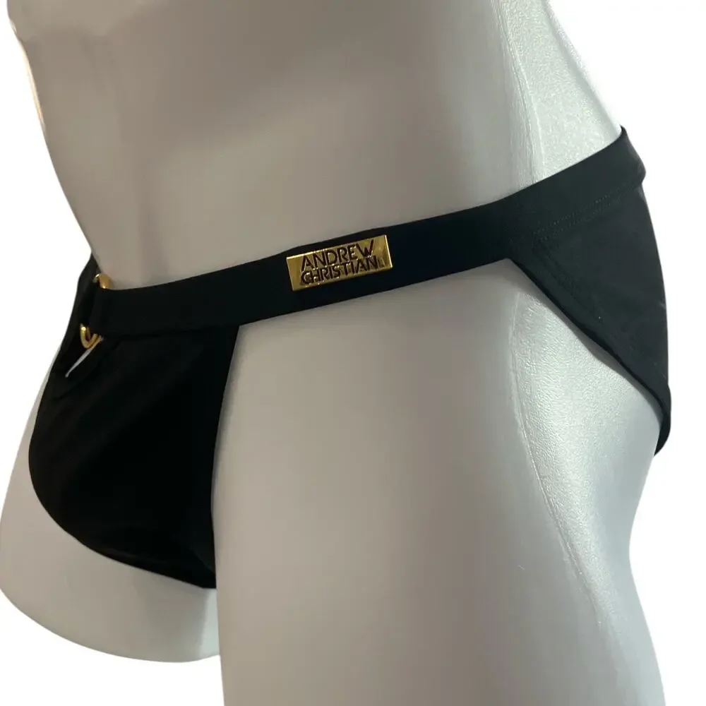 Andrew Christian Savoy Ring Bikini Black XL Extra Large